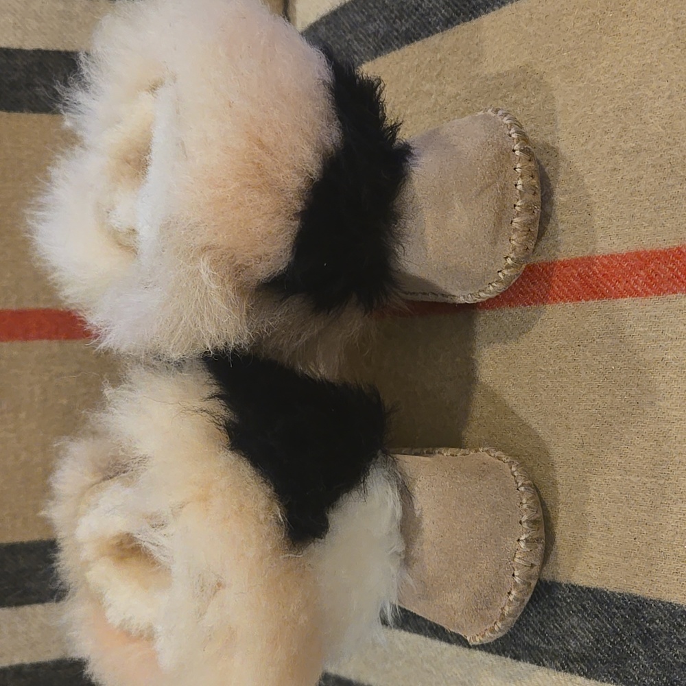UGG Patchwork Furry Boots Sz 2-3 - Picture 4 of 6